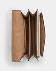 Mini Klare Crossbody Bag In Signature Canvas (Gold/White/Chalk)