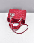 Cannage Patent Leather Lady DOR Bag