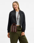Smith Mini Tote Bag In Signature Jacquard (Silver/Oak/Maple)