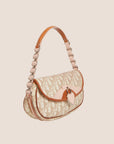 CHRISTIAN DOR PINK & BEIGE ROMANTIQUE BAGUETTE BAG