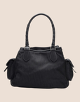 CHRISTIAN DOR BLACK DORISSIMO CANVAS MULTIPOCKET CHARM BAG