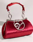 CHRISTIAN DOR s RED VELVET DIVA BAG