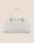 CHRISTIAN DOR WHITE LEATHER STREET CHIC TOP HANDLE BAG