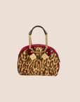 CHRISTIAN DOR LEOPARD PRINT PONY HAIR GAMBLER BAG