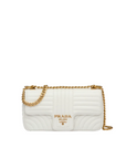 PRD Diagramme Medium Leather Bag White