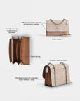 Mini Klare Crossbody Bag In Signature Canvas (Silver/Sand/Taupe)
