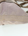 BBERRY Blue Label Shoulder Bag Canvas Brown Auth ep