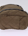PRD Chain Shoulder Bag Nylon Brown Auth ep