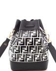FNDI Black Monogram Mon Tresor Plexi Bucket Bag