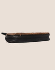 CHRISTIAN DOR BLACK & BROWN COW PRINT MALICE SHOULDER BAG