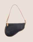 CHRISTIAN DOR DENIM SADDLE BAG