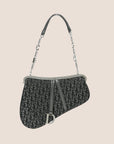 CHRISTIAN DOR GREY JACQUARD TROTTER MICRO SADDLE BAG