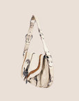 CHRISTIAN DOR WHITE LEATHER GAUCHO BAG