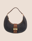 CHRISTIAN DOR DENIM STREET CHIC HALF MOON BAG