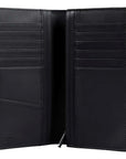 FNDI Baguette Nero Palmellato Leather Continental Vertical Wallet