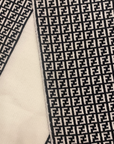 FNDI FF Print Nero and Bianco Knitted Wool Scarf
