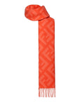 FNDI FF Print Tulip Woven Cashmere Fringe Scarf