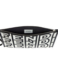 FNDI by Marc Jacobs Roma Black White Large Leather Clutch