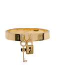FNDI Master Key Pendant Gold Finish Metal Medium Cuff Bracelet