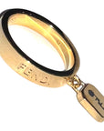 FNDI Master Key Pendant Gold Finish Metal Medium Fashion Ring