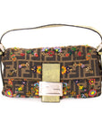 FNDI Floral Beaded Zucca Mini Baguette