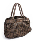 FNDI Mia Large Zucca Metallic Canvas Bag