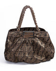 FNDI Mia Large Zucca Metallic Canvas Bag