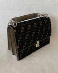 FNDI Kan I Zucca Velvet Medium Shoulder Bag