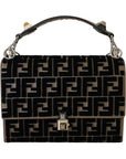 FNDI Kan I Zucca Velvet Medium Shoulder Bag