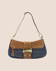 CHRISTIAN DOR DENIM & BROWN STREET CHICH COLUMBUS BAG