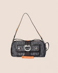 CHRISTIAN DOR DENIM OBLIQUE FLIGHT BAG