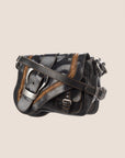 CHRISTIAN DOR BLACK LEATHER MINI GAUCHO BAG