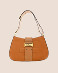 CHRISTIAN DOR BROWN LEATHER STREET CHIC HOBO BAG