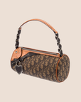 CHRISTIAN DOR BROWN ROMANTIQUE TROTTER BARREL BAG