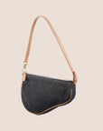 CHRISTIAN DOR DENIM SADDLE BAG
