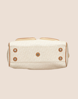 CHRISTIAN DOR BICOLOR DORISSIMO CANVAS SATCHEL BAG