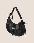 CHRISTIAN DOR BLACK LEATHER ADMIT IT CORSET BAG