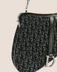 CHRISTIAN DOR GREY JACQUARD TROTTER MICRO SADDLE BAG