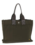 BBERRY Blue Label Tote Bag Canvas Khaki Auth hk