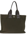BBERRY Blue Label Tote Bag Canvas Khaki Auth hk