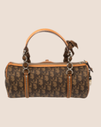 CHRISTIAN DOR BROWN ROMANTIQUE BARREL BAG