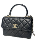 CHNL Trendy CC Small Black Lambskin Gold Hardware