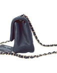 CHNL Quilted Mini Square Flap Black Caviar Gold Hardware 17B