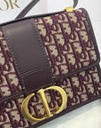 Montaigne DOR Oblique Flap Bag Burgundy