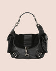 CHRISTIAN DOR BLACK SUEDE REBELLE BAG