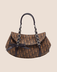 CHRISTIAN DOR BROWN TROTTER ROMANTIQUE FLAP BAG