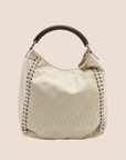 CHRISTIAN DOR BEIGE OBLIQUE ETHNIC HOBO BAG