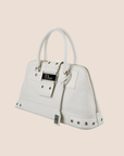 CHRISTIAN DOR WHITE LEATHER STREET CHIC TOP HANDLE BAG