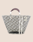 CHRISTIAN DOR BLACK TROTTER TRANSPARENT PVC TOTE BAG