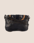CHRISTIAN DOR BLACK LEATHER MINI GAUCHO BAG